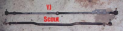 Comparison of YJ & Scout tie rods