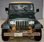 Wrangler with two CJ mirrors