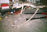 Old cross member cut off